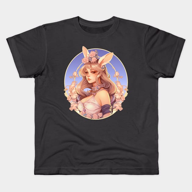 Bunny Girl Kids T-Shirt by Jason's Finery